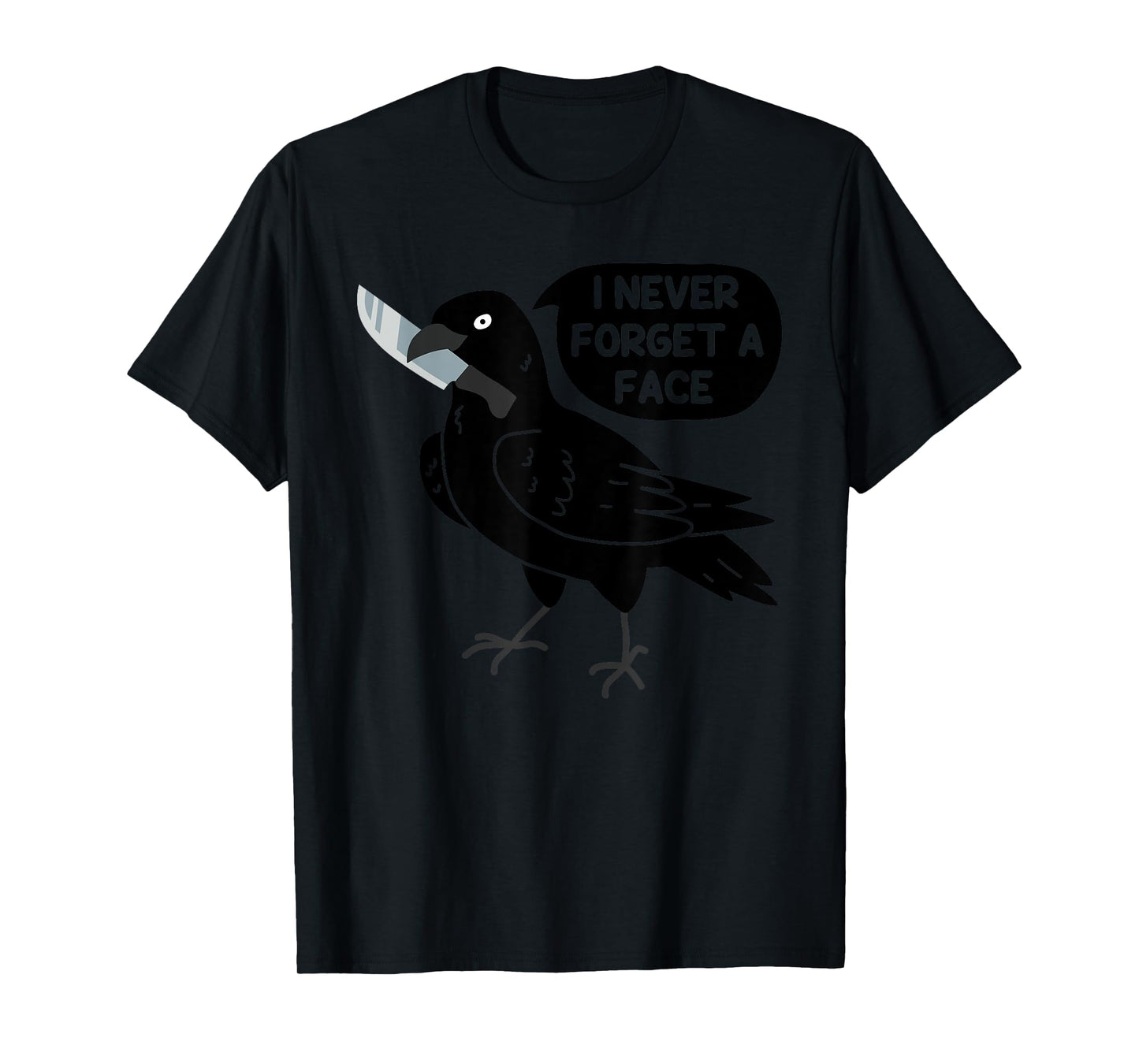 Spooky Crow With Knife T-Shirt
