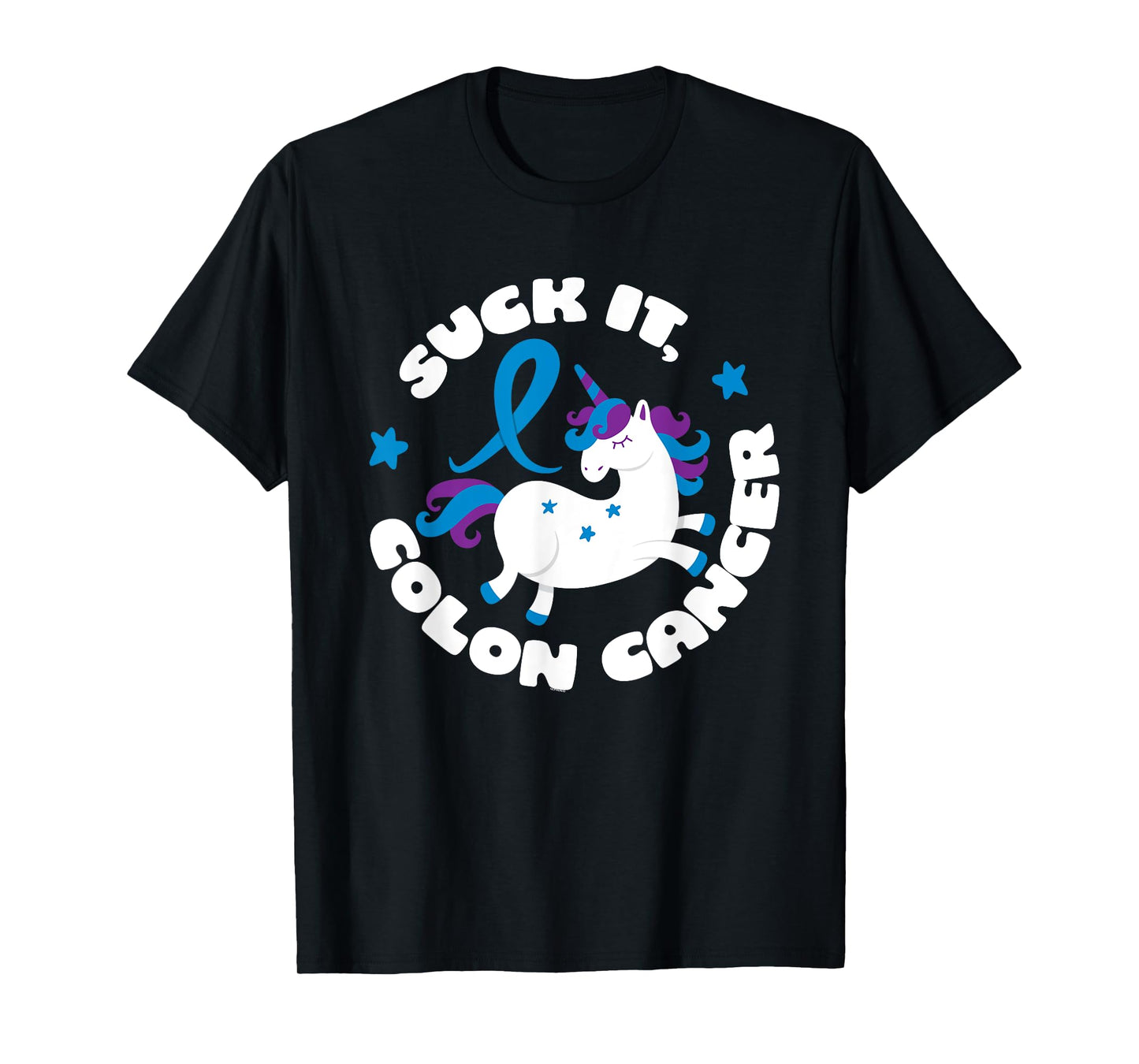 Colon Cancer Shirt | Suck It Colon Cancer Funny Unicorn Gift T-Shirt
