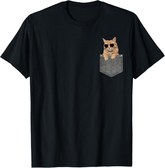 Cat in Pocket T-Shirt