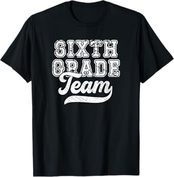 Kids Teacher Sixth Grade Retro Back To School Team 6th Grade T-Shirt