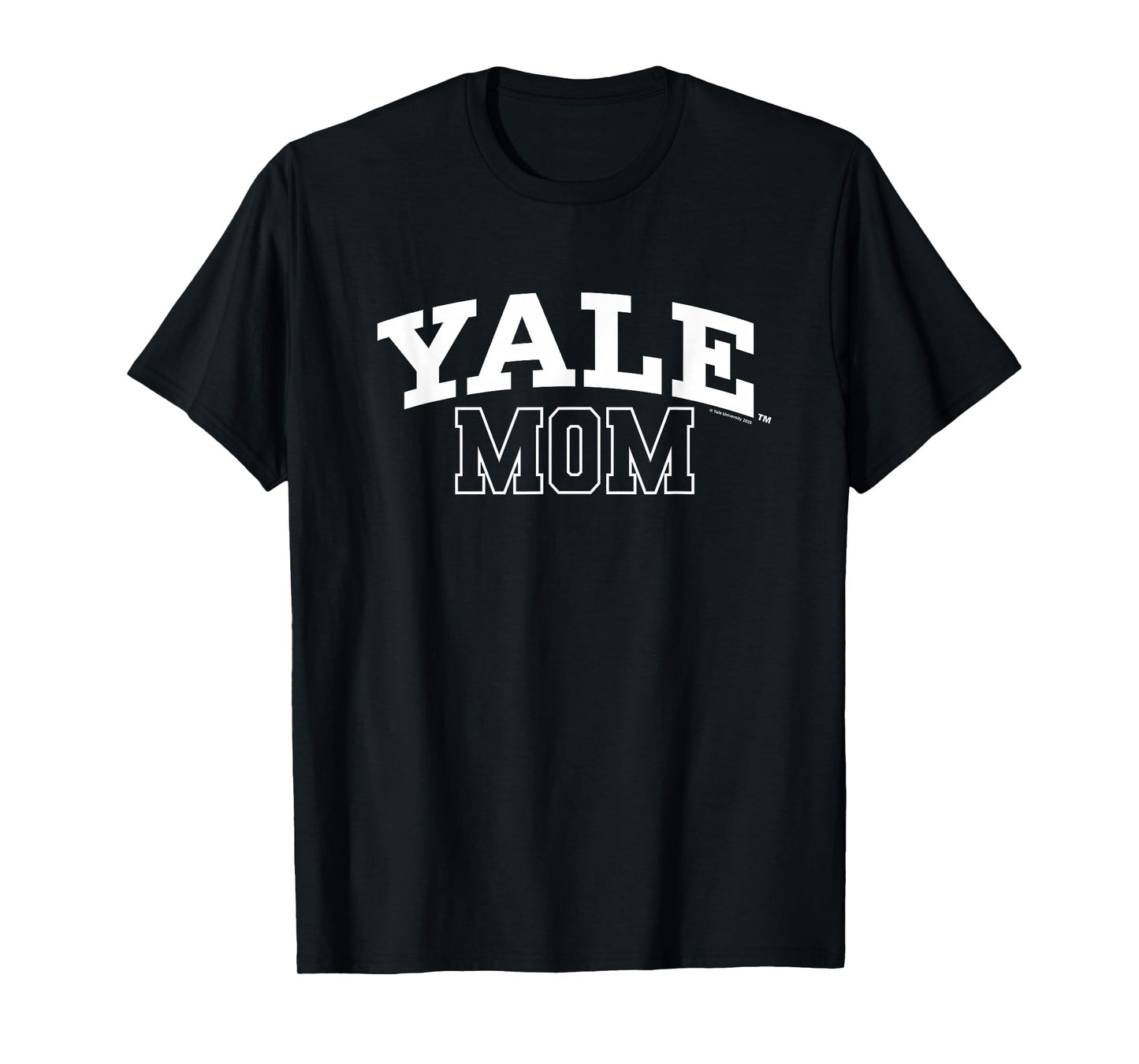 Yale University Proud Yale Mom Big Chest Varsity Style Font T-Shirt