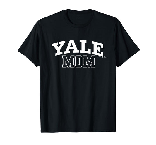 Yale University Proud Yale Mom Big Chest Varsity Style Font T-Shirt