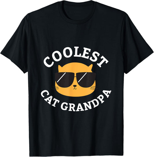 Mens Coolest Cat Grandpa Shirt Men's T-Shirt