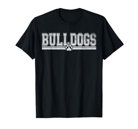 Go Dawgs Funny Bulldogs Black Bulldog Theme T-Shirt, Unisex, Short Sleeve, Small