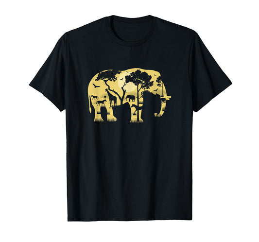 African Elephant Africa Wildlife Safari Nature Wild Animals T-Shirt