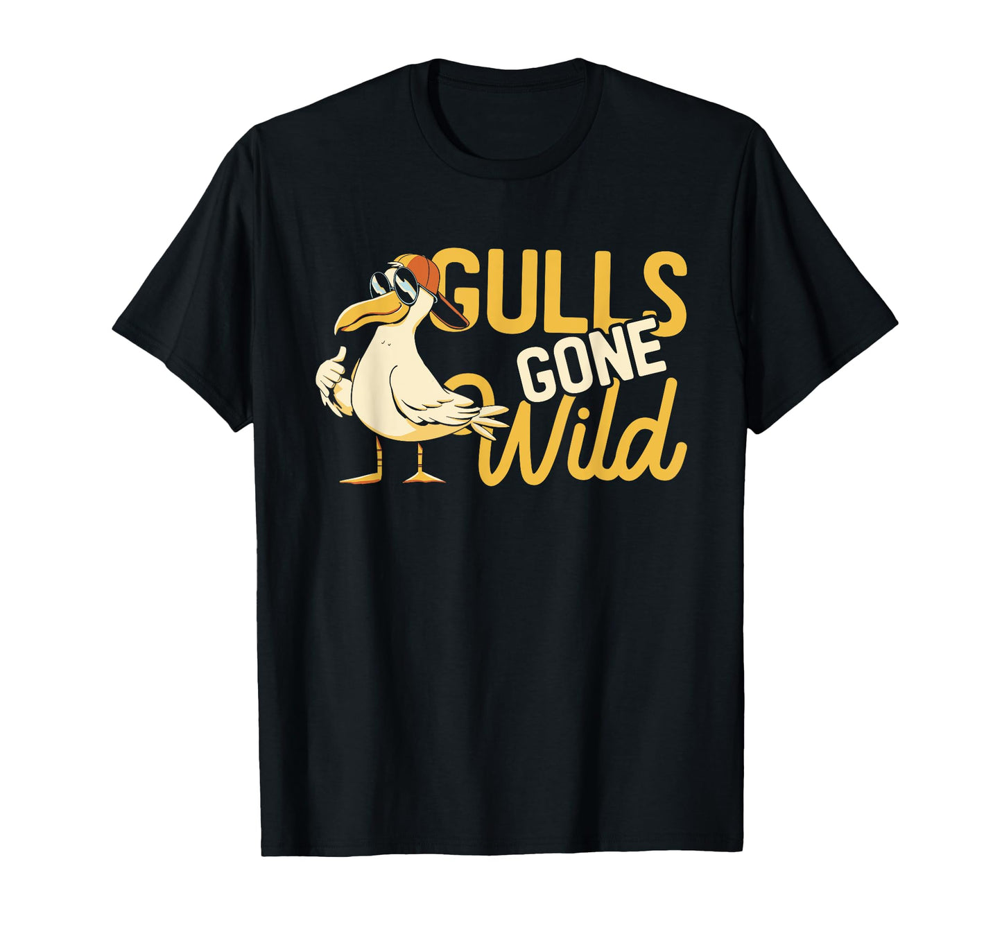 Gulls Gone Wild | Funny Seagull | Ocean Birds T-Shirt