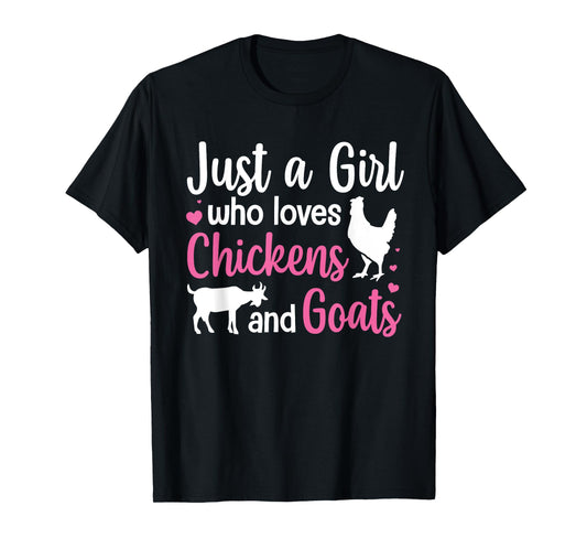 Cool Chicken Goat Design For Women Girls Pygmy Goat Lover T-Shirt