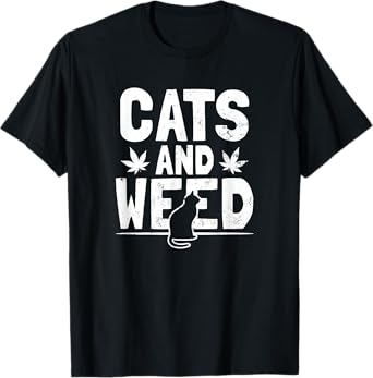 Cat Weed Design Cats And Weed Gift T-Shirt for Men Women