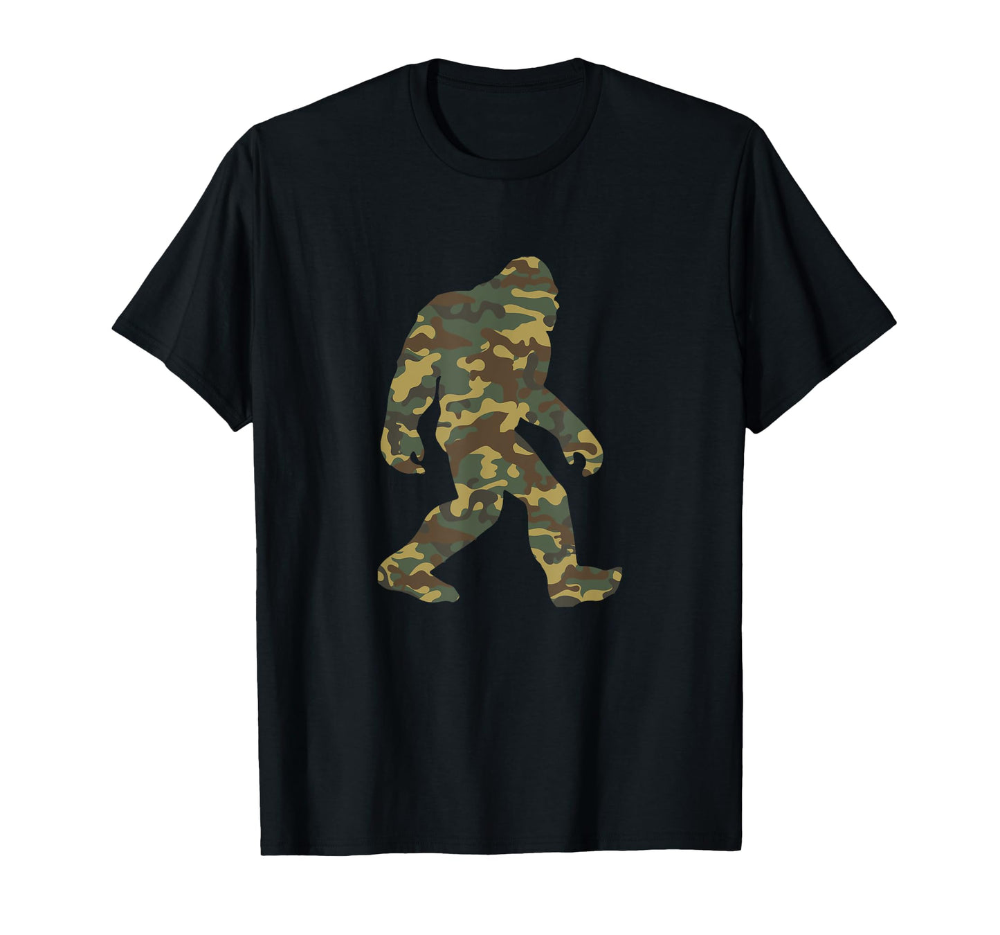Camouflage Bigfoot Sasquatch Camo Army Pattern Big Foot Tee T-Shirt