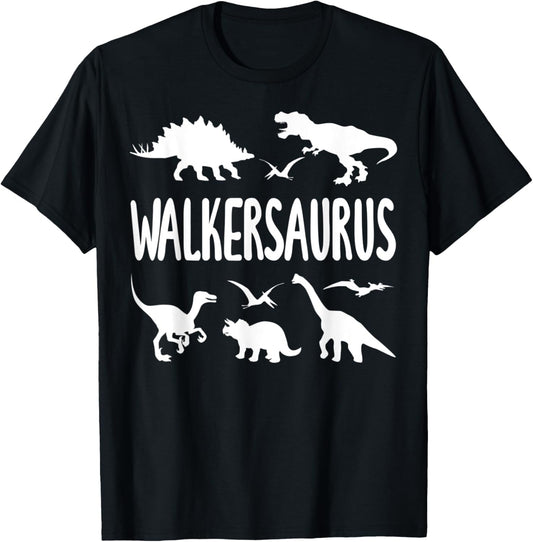 Dinosaur T Rex Walker Walkersaurus Boys Dino Name T-Shirt