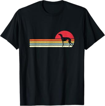 Whippet Dog Tee. Vintage Retro Whippet T-Shirt