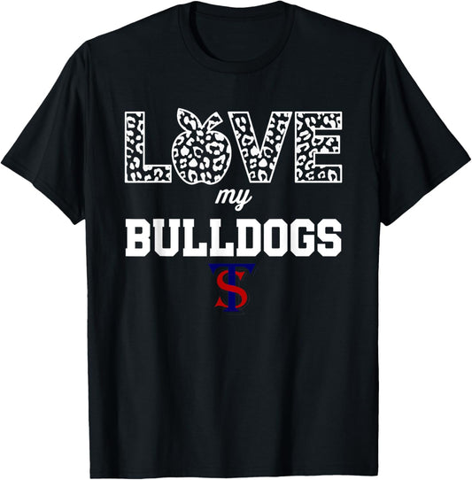 Terry Sanford Bulldogs Logo Love My Team HS T-Shirt