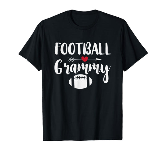 Football Grandma Shirt Sports Grandmother Grammy Gift T-Shirt