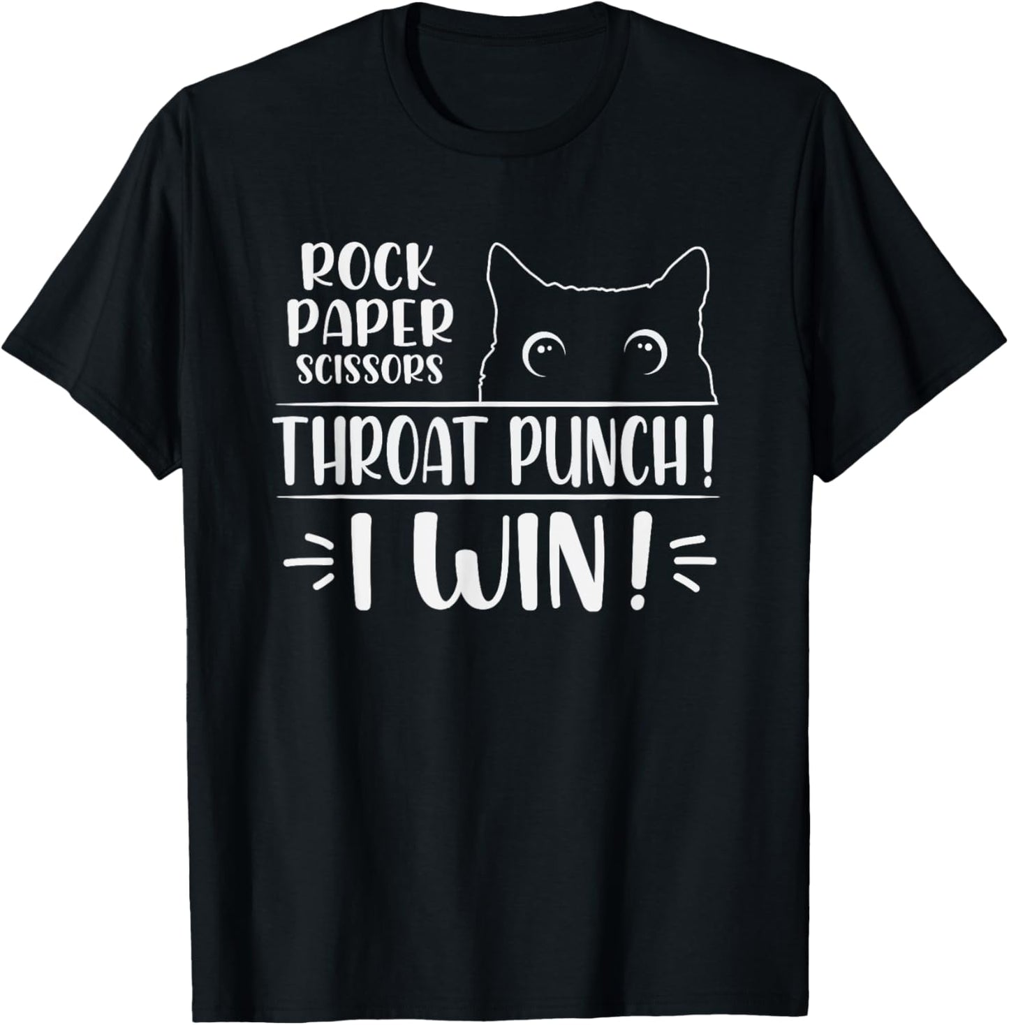 Rock paper scissors Throat Punch Cat Lover cat mom cat dad T-Shirt