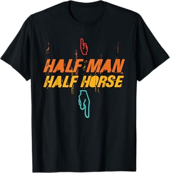 Half Man Half Horse Retro Vintage T-Shirt