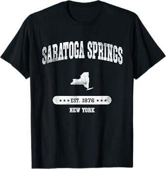 Saratoga Springs New York NY Throwback Classic Tee T-Shirt