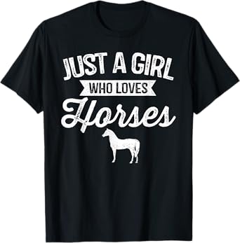 Just A Girl Who Loves Horses Horseback Riding Lover T-Shirt