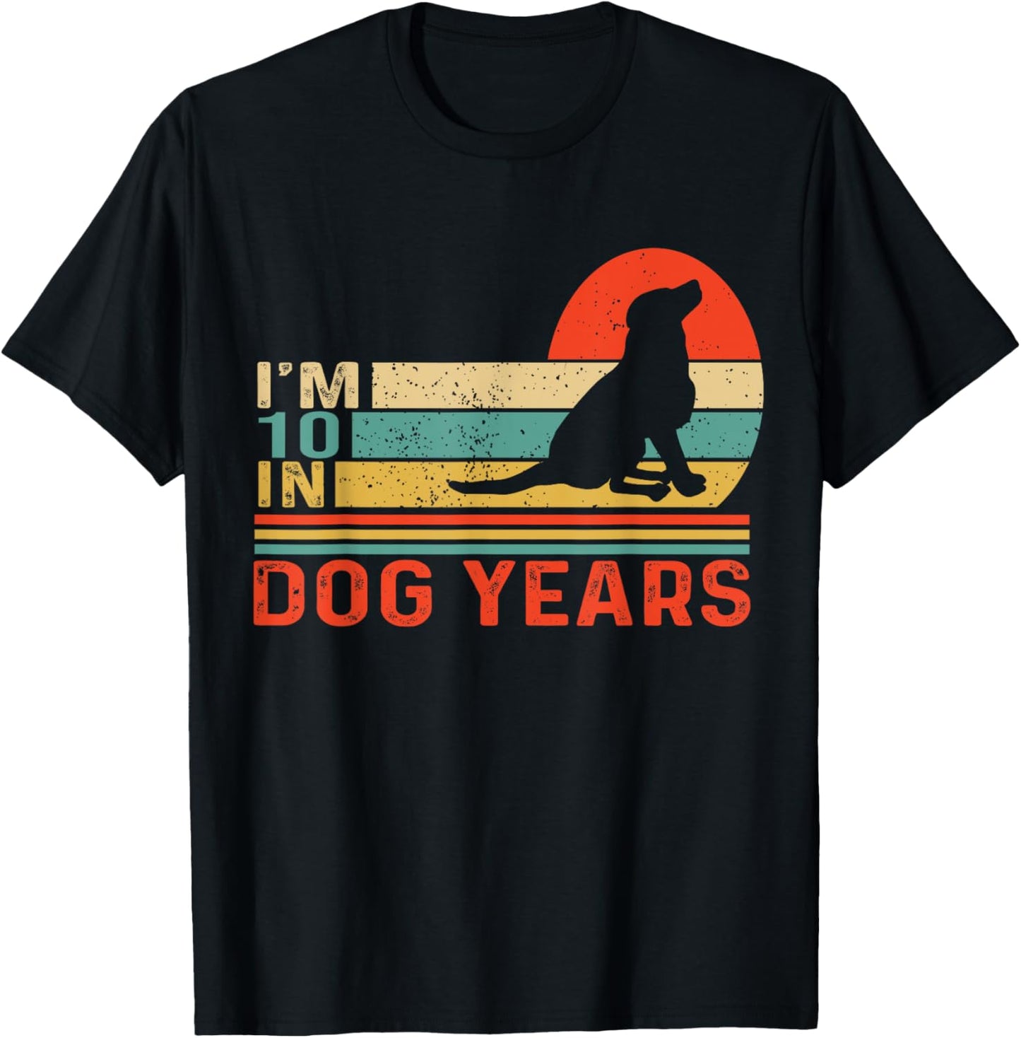 I'm 10 In Dog Years Vintage 70th Birthday Funny 70 Years Old T-Shirt