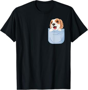 Cute Puppy in Your Pocket Peeking Dogs Pet Animal Dog Lover Men Women Kids T-Shirt
