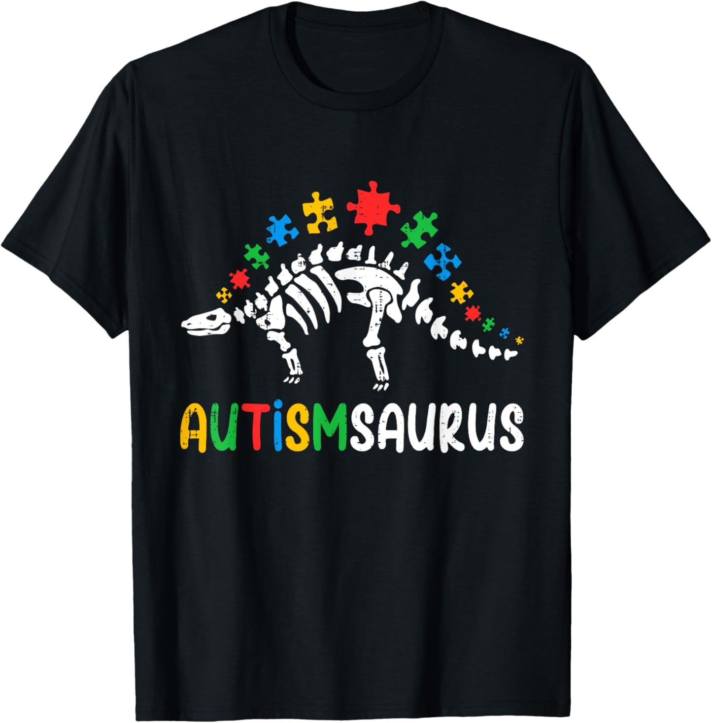 Autismsaurus Dinosaur Boys Kids Toddler Autism Awareness T-Shirt
