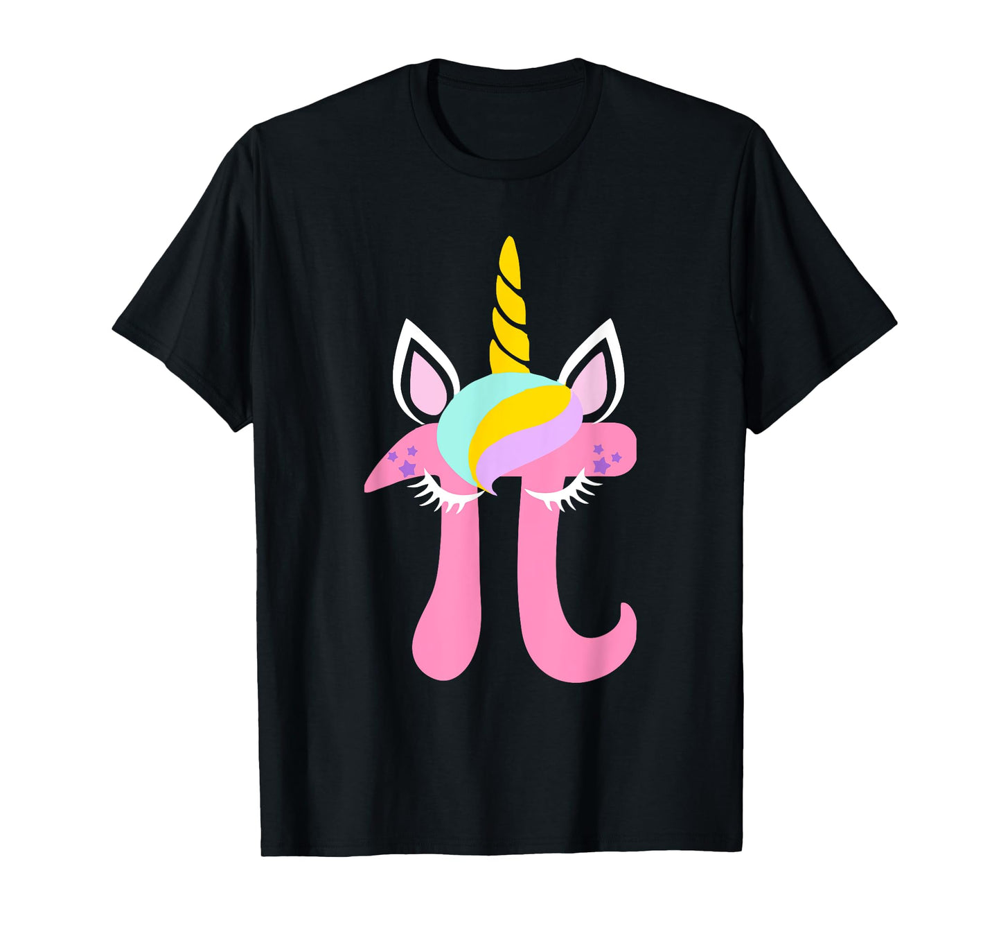 Unicorn Pi Symbol Funny Math Nerd for Men Women Kids T Shirt T-Shirt