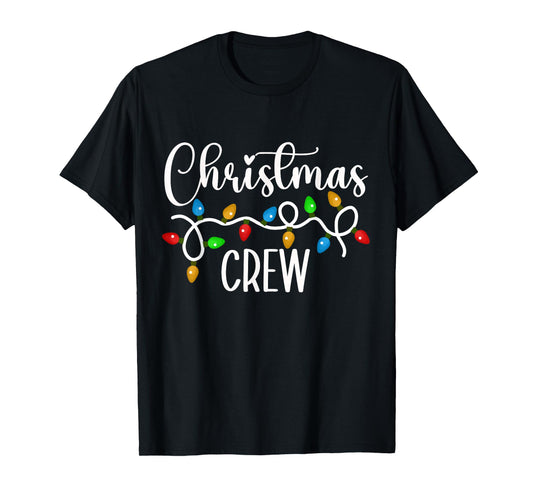 Christmas Crew Xmas Lights Family Matching Pajamas Holiday T-Shirt