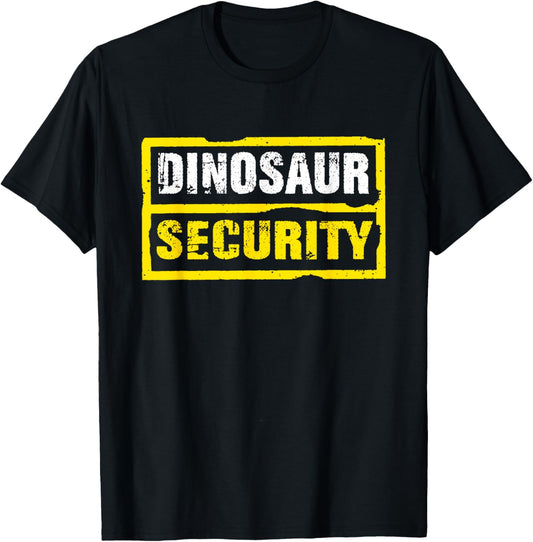 Halloween Adult Costume Dinosaur Security Dad Mom T-Shirt