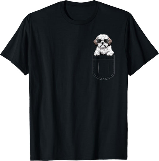 Shih Tzu Dog In The Pocket T-Shirt