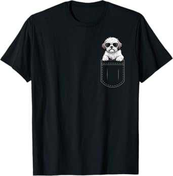 Shih Tzu Dog In The Pocket T-Shirt