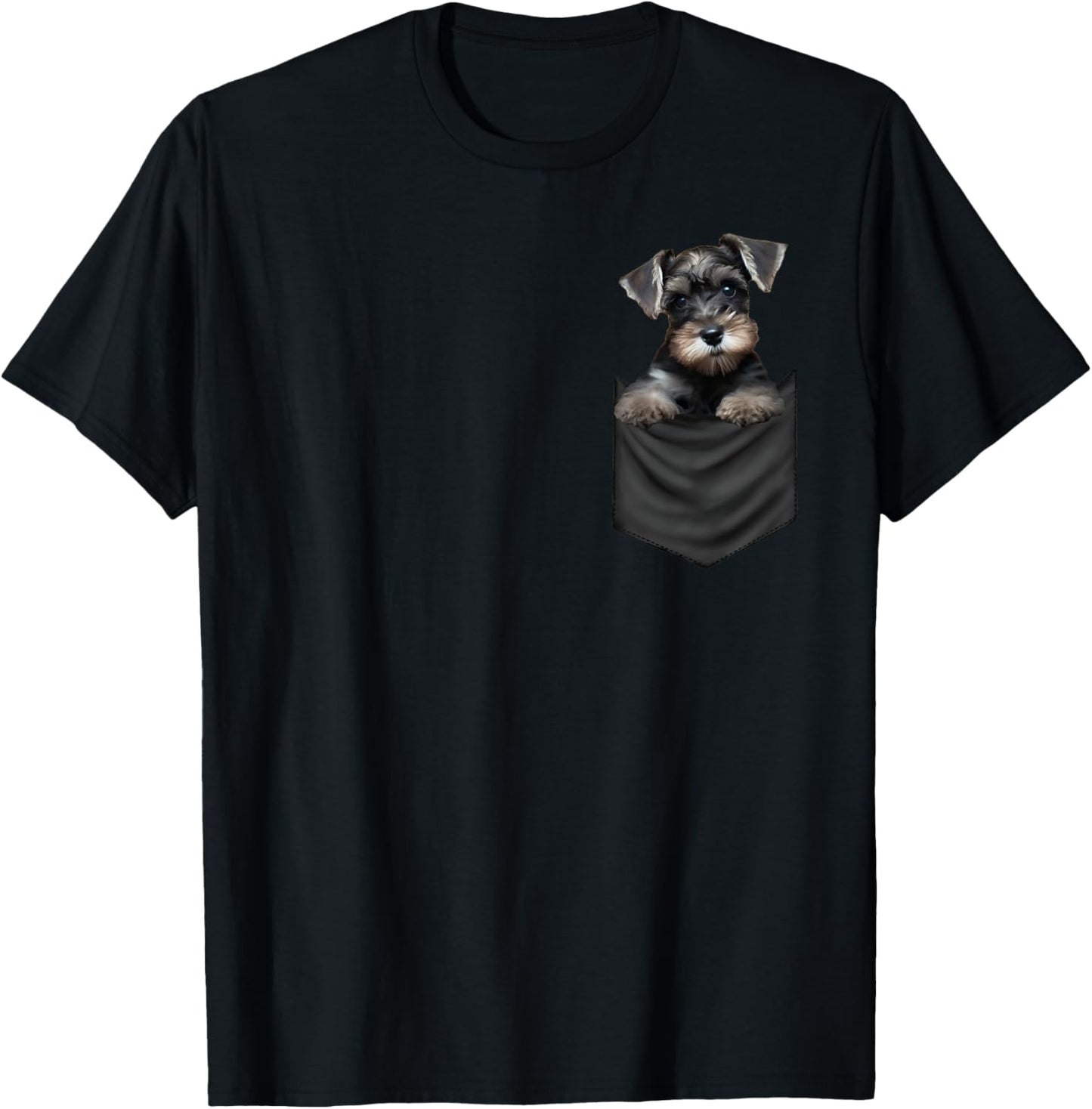 Funny T-Shirt, Schnauzer, Pocket, Dog, Dog, Men's, Dog Lovers, Goods, Funny, Funny, Clothes, Gift T-Shirt