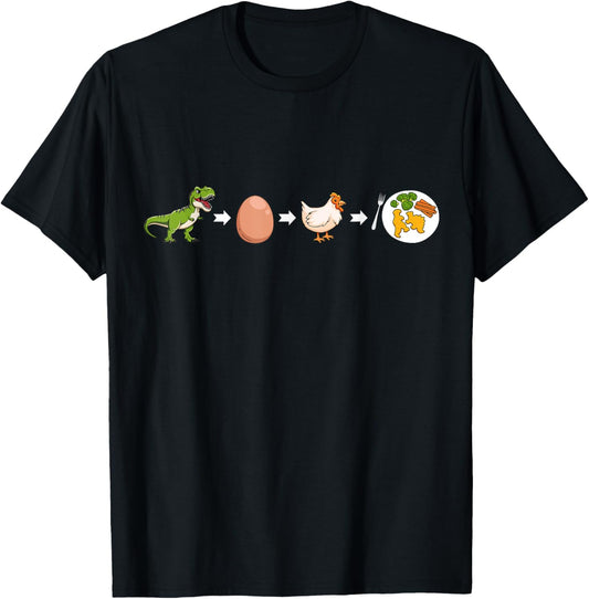 Dinosaur Egg Chicken Nugget Evolution Chickennugget T-Shirt