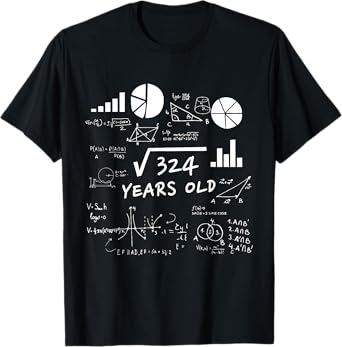 Square Root 18 Year Old Gift Funny Teacher 18th Birthday T-Shirt