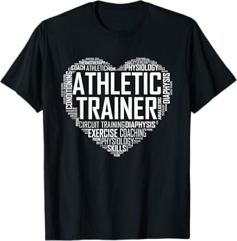 AT Certified Athletic Trainer T Shirt Gift Love Heart T-Shirt