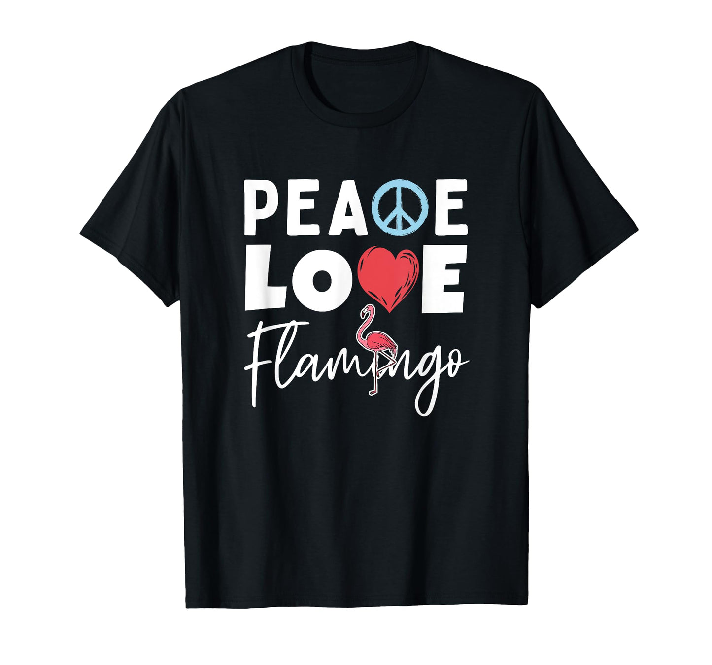 Zoo Keeper Gift Peace Love Flamingo T-Shirt