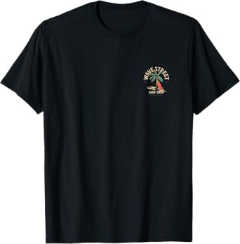 Wave Street Surf Vintage Retro Beach Bum Summertime Graphic T-Shirt
