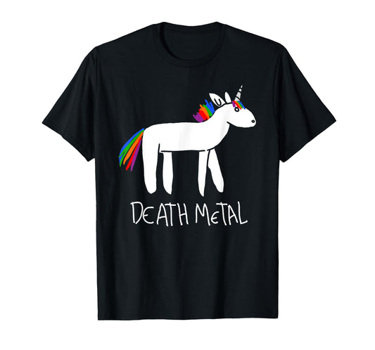 Death Metal Unicorn Funny Goth Kidcore Meme Sarcastic Ironic T-Shirt
