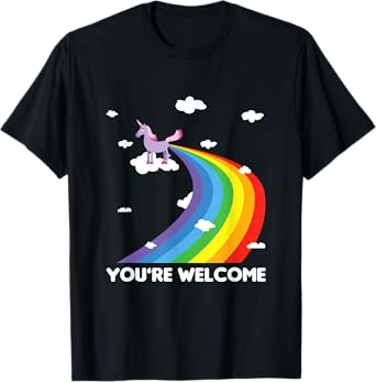 Fun Unicorn Rainbow Fart Poop Where Rainbows From Joke Gift T-Shirt