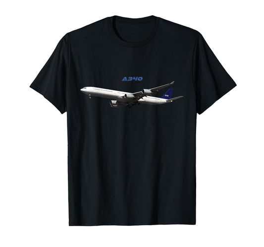 A340 Passenger Airliner, Aeroplane, Wide Body Plane T-Shirt