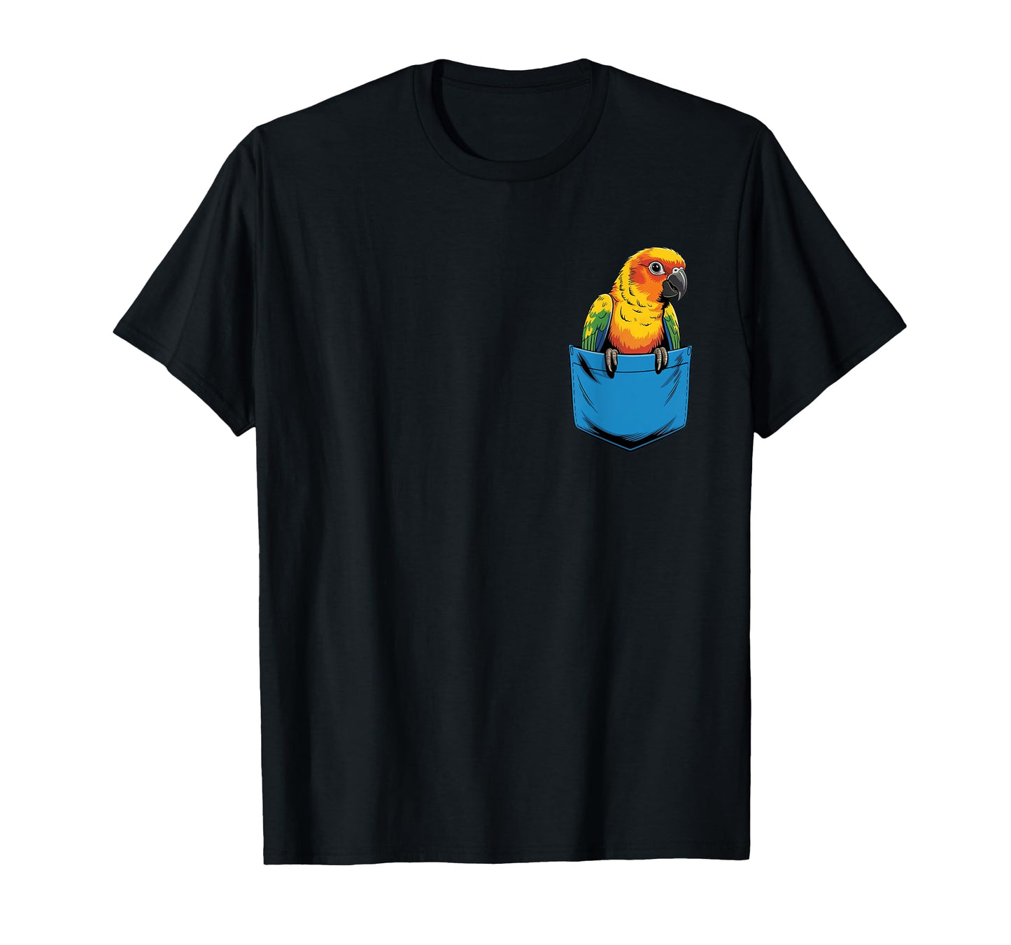 Cute Pocket Sun Conure Parrot Lovers T-Shirt