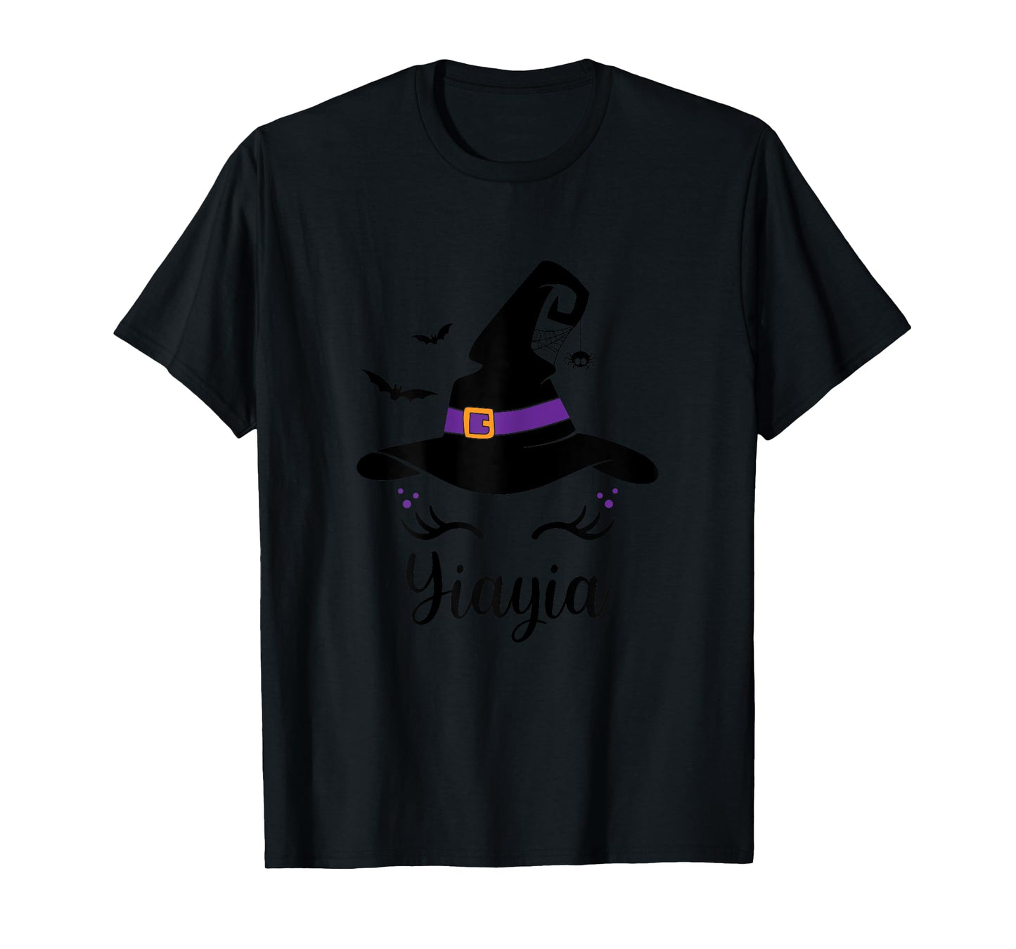 Unicorn Design With Halloween Witch Hat Yiayia Halloween T-Shirt
