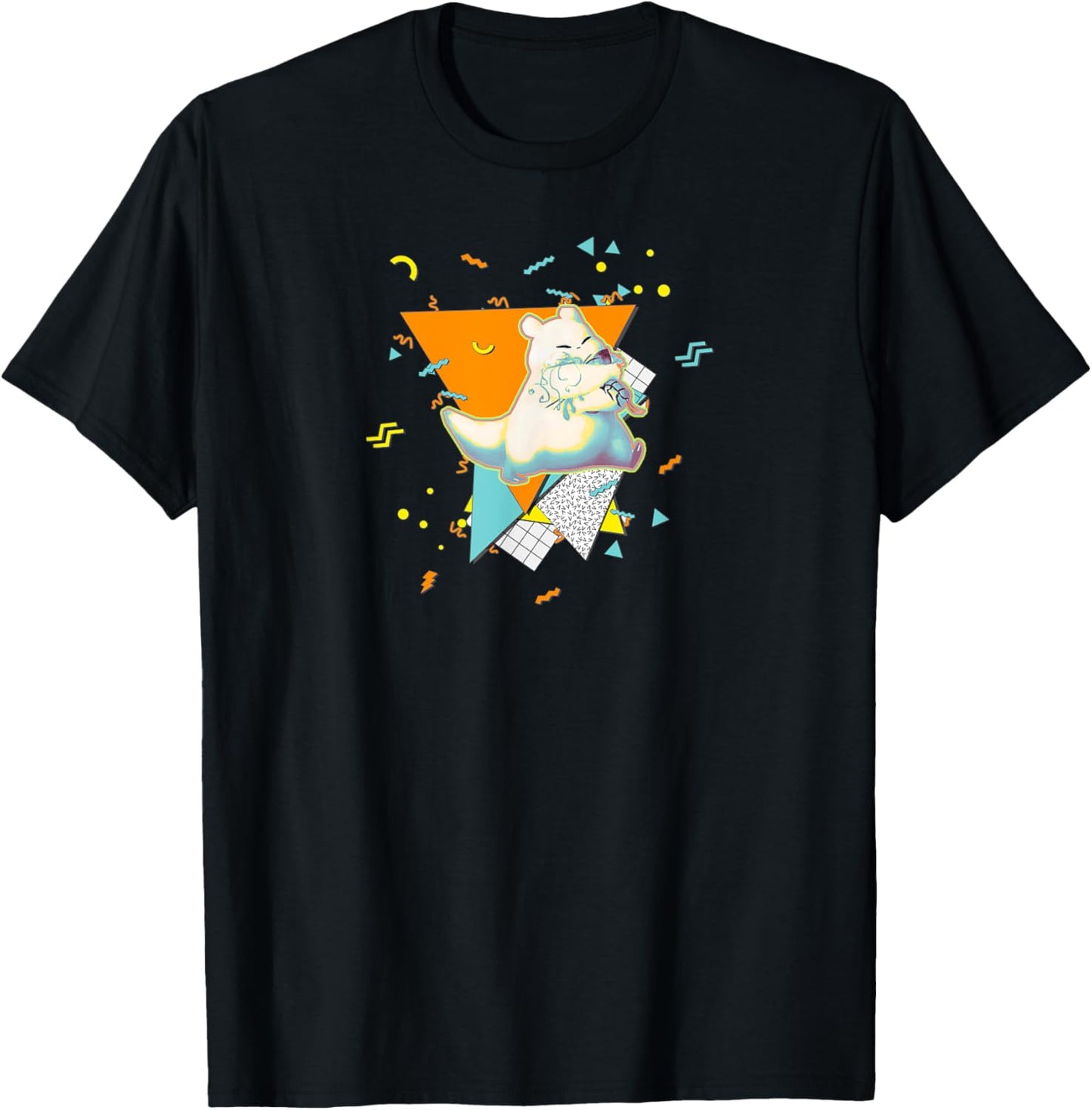 Unisex 90s Slugcat T-Shirt Black Small Crew Neck Short Sleeve Classic Fit Cotton Blend Machine Wash