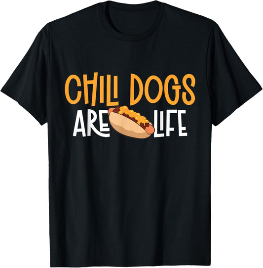 Chili Dogs Are Life Food Lover Kawaii Chili Dog T-Shirt