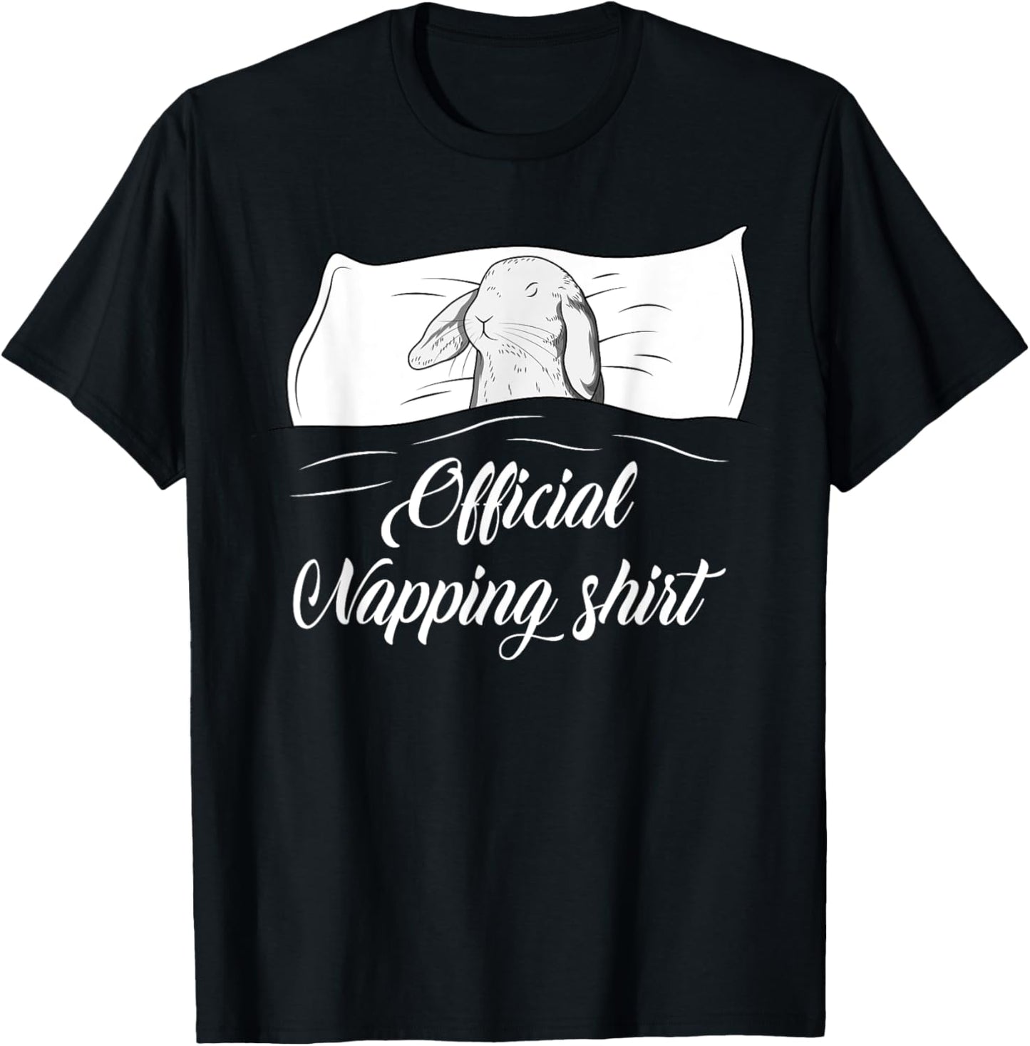 Sleeping Rabbit Pyjamas Bunny Lover Official Napping T-Shirt