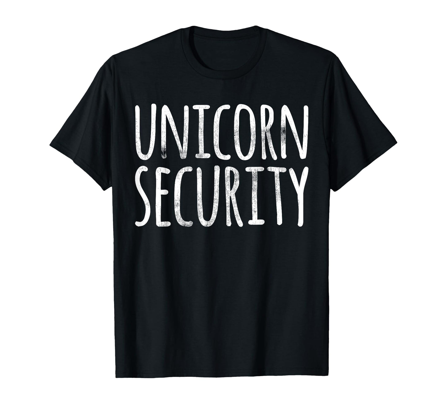 Unicorn Security Halloween Costume Dad Men Husband Easy Lazy T-Shirt