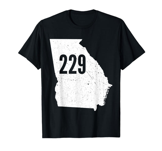 229 Georgia Area Code Outline State Southern Pride T-Shirt
