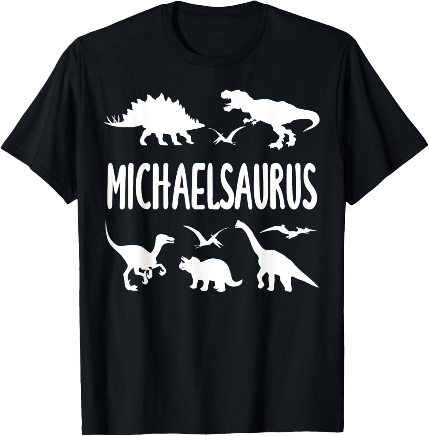 Dinosaur T Rex Dino Michael Michaelsaurus Boys Name T-Shirt