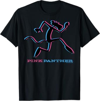Pink Panther Blue And Pink Silhouette T-Shirt