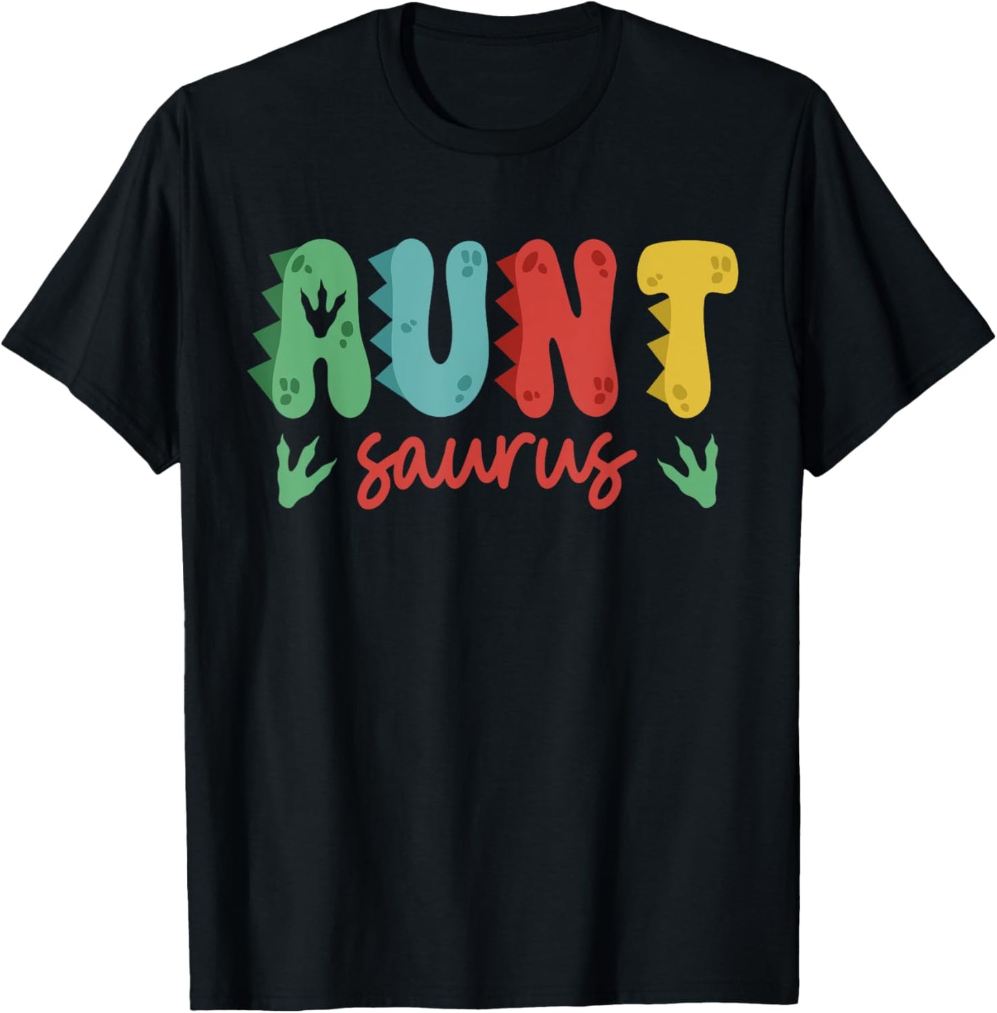 Aunt Saurus Rex Dinosaur Birthday Family Matching Crew T-Shirt
