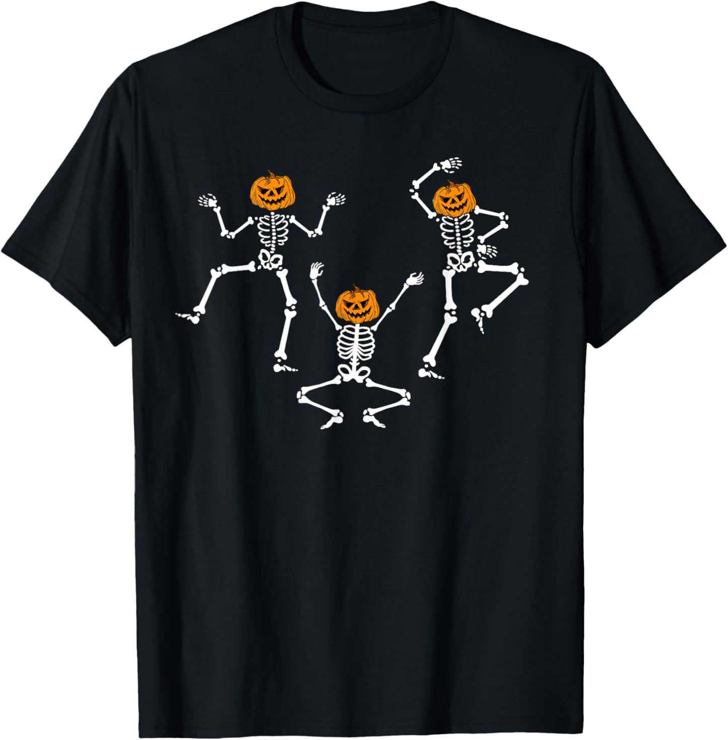 Dancing Skeleton Dance Scary Halloween Men Women Boys Girl T-Shirt