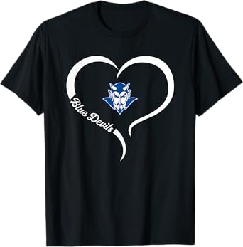 Sunnyside Blue Devils Logo Half Heart Slogan HS T-Shirt
